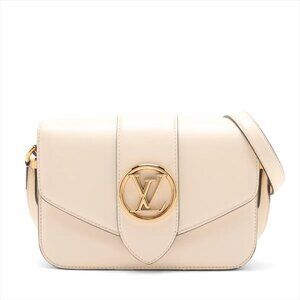 ✨ Louis Vuitton Pont 9 LV Logo Shoulder Bag Beige ✨